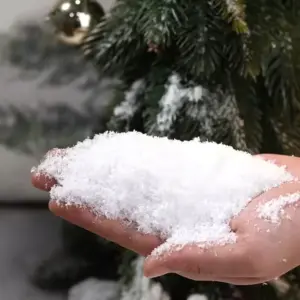 Artificial Dry Snow Powder – Fake Snow Flakes for Christmas Trees, Villages & Winter Scene Displays