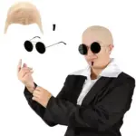 Bald Cap & Sunglasses Costume Set