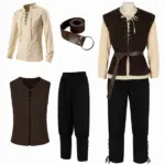 Black Men’s Medieval Costume Set