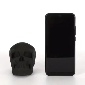 Black Skull Desktop Décor with Phone
