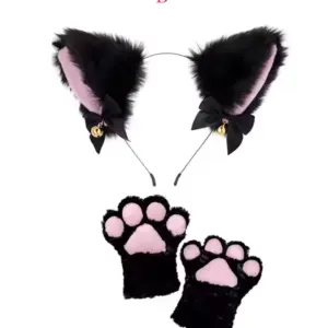 Cat Cosplay Accessory Set black 2pcs