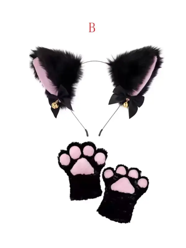 Cat Cosplay Accessory Set black 2pcs