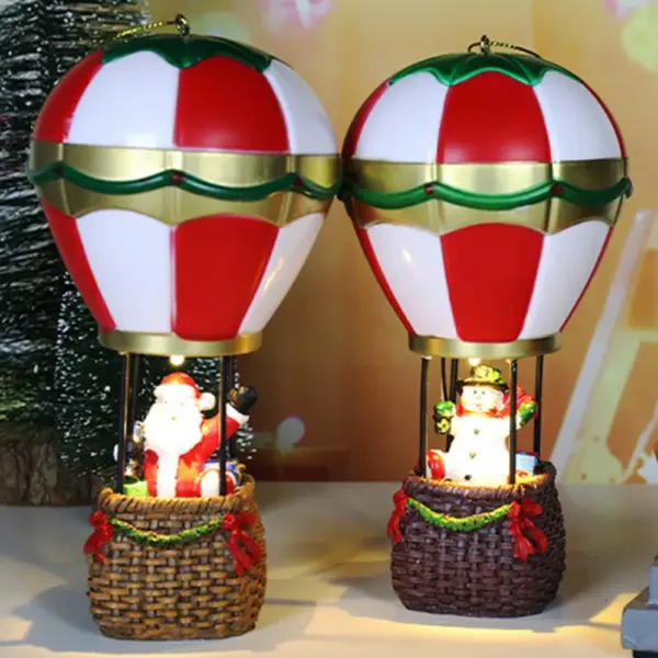 Christmas Hot Air Balloon Ornament both