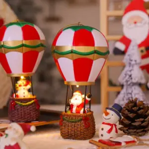 Christmas Hot Air Balloon Ornament snoww
