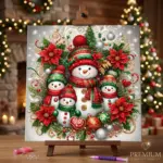 Christmas Snowman Diamond Painting Set – DIY Full Diamond Adult Craft & Home Decor one