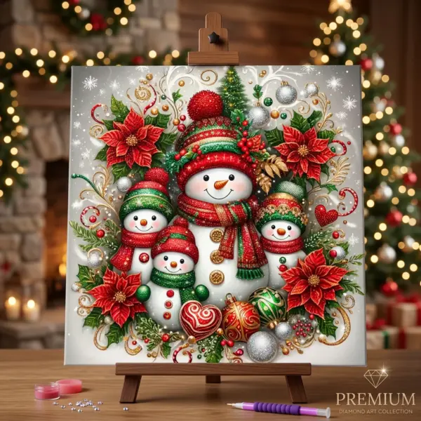 Christmas Snowman Diamond Painting Set – DIY Full Diamond Adult Craft & Home Decor one Christmas Snowman Diamond Painting Set – DIY Full Diamond Adult Craft & Home Decor one