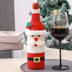 Christmas Wine Bottle Cover santa