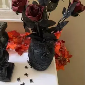 Dark Red Artificial Roses 5pcs