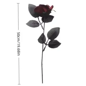 Dark Red Artificial Roses size