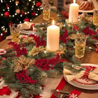 Decorate for the holidays with 50 branches of artificial red holly berries. Realistic foam stems perfect for Christmas trees, parties, and home decor perfect