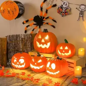 Decorative Glowing LED Pumpkin Lantern gallary
