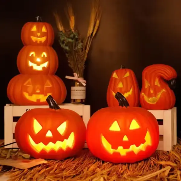 Decorative Glowing LED Pumpkin Lantern wine