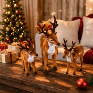 Elk Plush TOY Reindeer for Festive Home Decor