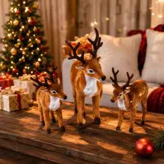 Elk Plush TOY Reindeer for Festive Home Decor