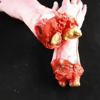 Fake Severed Arm Halloween Prop with blood