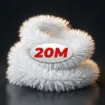 Fluffy Christmas Tinsel Garland for Tree Wreath Decoration 20m