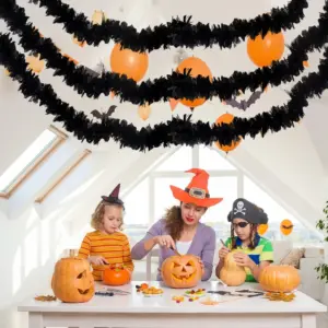 Fluffy Christmas Tinsel Garland for Tree Wreath Decoration -halloween-party
