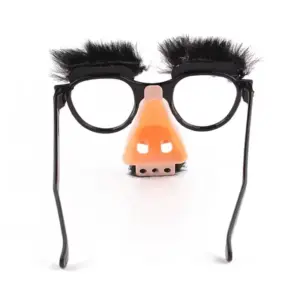 Funny Disguise Glasses Big Nose Eyebrows & Mustache Novelty Prank Specs for Halloween & Parties frame