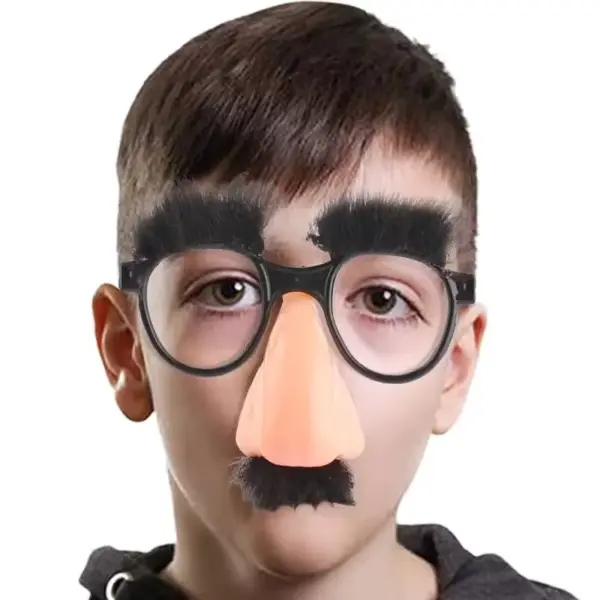 Funny Disguise Glasses Big Nose Eyebrows & Mustache Novelty Prank Specs for Halloween & Parties funny