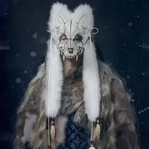 Furry Wolf Mask Headdress model