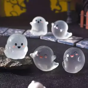 Glow in the Dark Ghost Figures Cute Mini Luminous Resin Ghosts for Halloween Decor dark