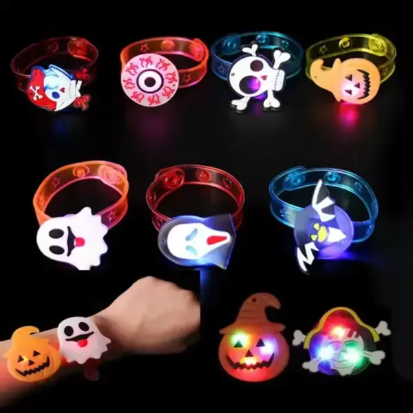 Glowing Halloween Bracelets & Rings Set more