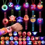Glowing Halloween Bracelets & Rings Set spider