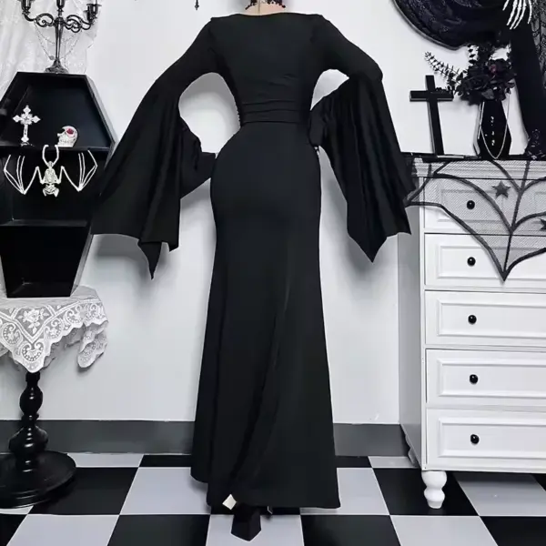 Gothic Batwing Maxi Dress back