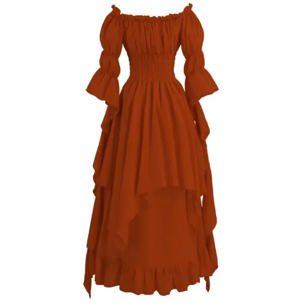 Gothic Renaissance Witch Dress Orange brown