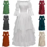 Gothic Renaissance Witch Dress wine red