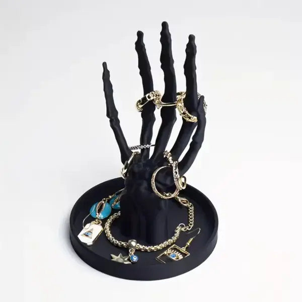 Gothic Skeleton Hand Jewelry Display Stand nacklace