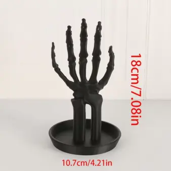 Gothic Skeleton Hand Jewelry Display Stand size