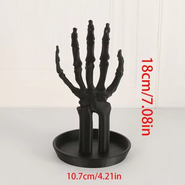 Gothic Skeleton Hand Jewelry Display Stand size