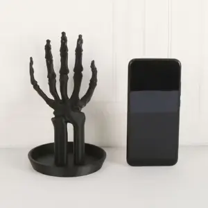 Gothic Skeleton Hand Jewelry Display Stand with mobile
