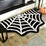 Halloween Bat Shaped Bathroom Rug floar