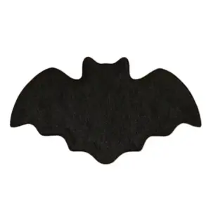 Halloween Bat Shaped Bathroom Rug with white background