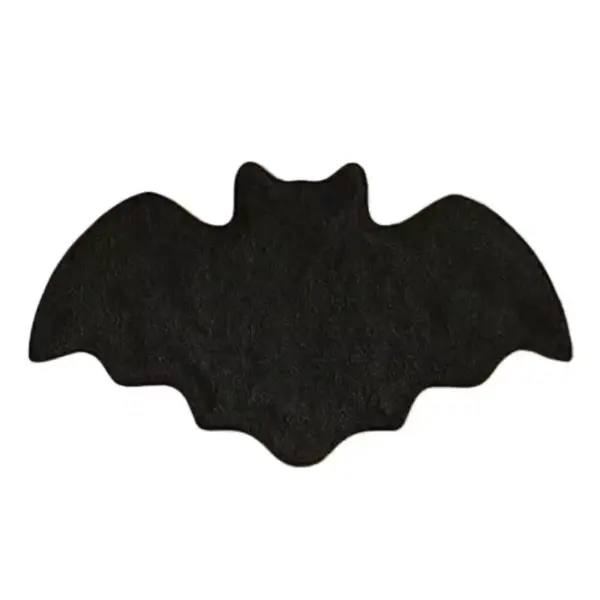 Halloween Bat Shaped Bathroom Rug with white background