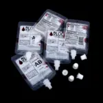 Halloween Blood Bag Drink Pouches 10Pc Reusable Food-Grade Vampire Blood Bags with Spouts for Party Drinks blood