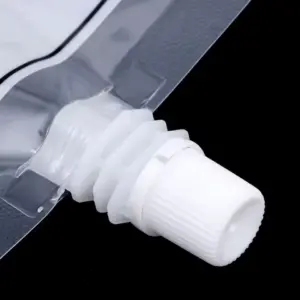Halloween Blood Bag Drink Pouches 10Pc Reusable Food Grade Vampire Blood Bags with Spouts for Party Drinks close up