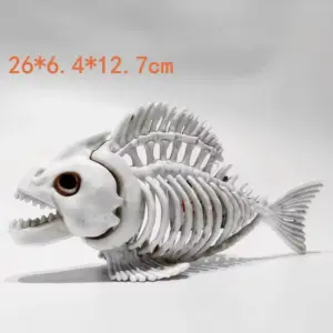 Halloween Fish Skull Bones Decoration Simulated Fish Skeleton size