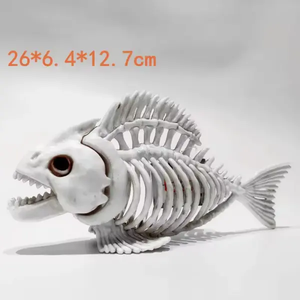 Halloween Fish Skull Bones Decoration Simulated Fish Skeleton size