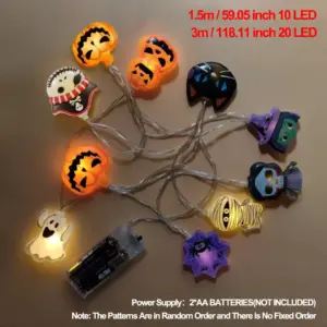 Halloween LED String Lights size