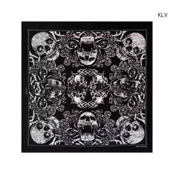 Halloween Skull Scarf Bandana long haired skull