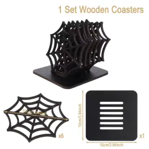Halloween Spider Web Coasters 1set