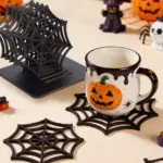 Halloween Spider Web Coasters feature