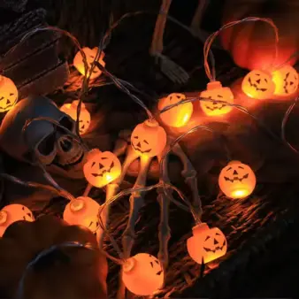 Halloween String Lights dark pumpkin