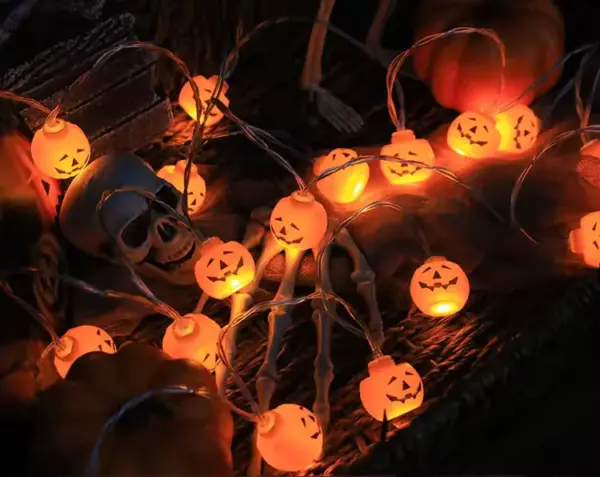 Halloween String Lights dark pumpkin
