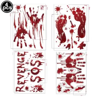 Halloween Wall Stickers Skull 4pcs
