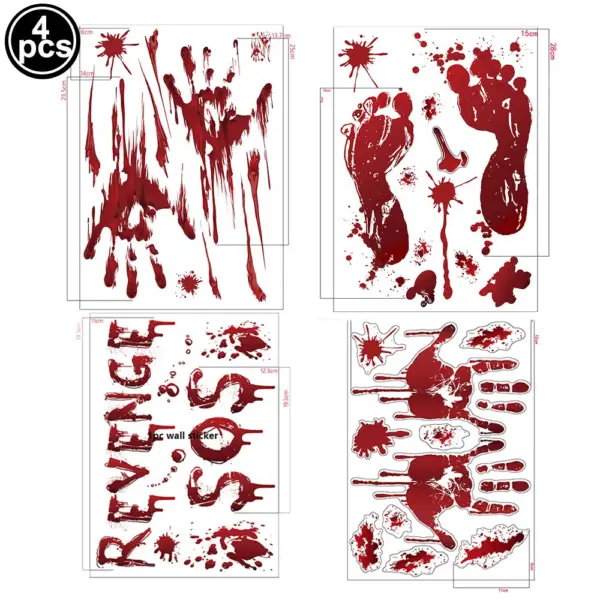 Halloween Wall Stickers Skull 4pcs