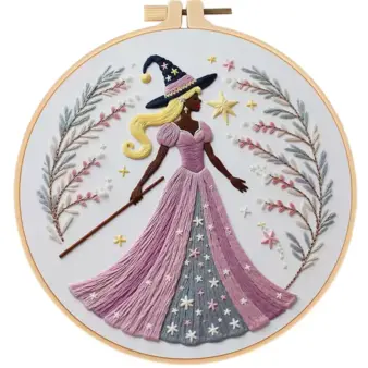 Halloween Witch DIY Embroidery Craft Kit C3